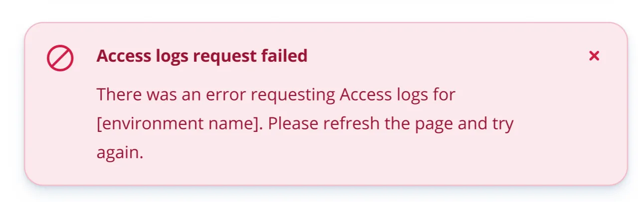 Error in User Portal