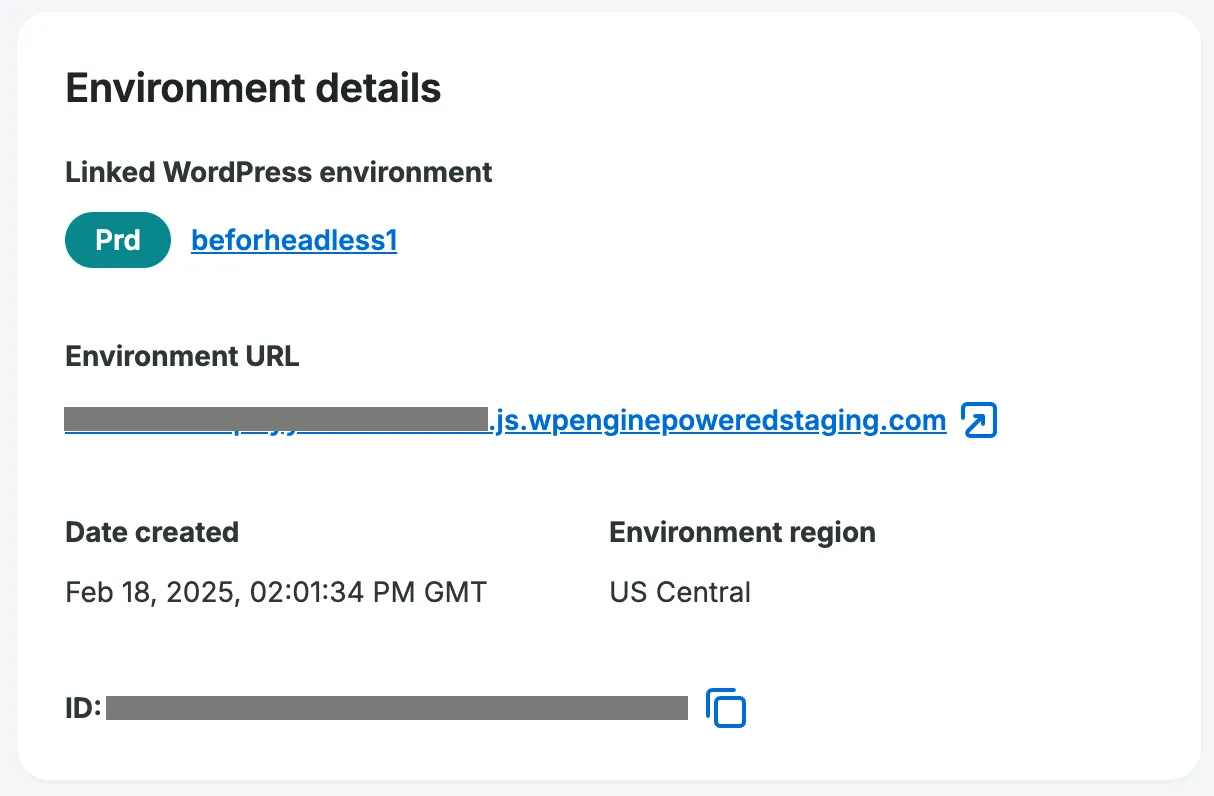 Links to the frontend site and WordPress portal page