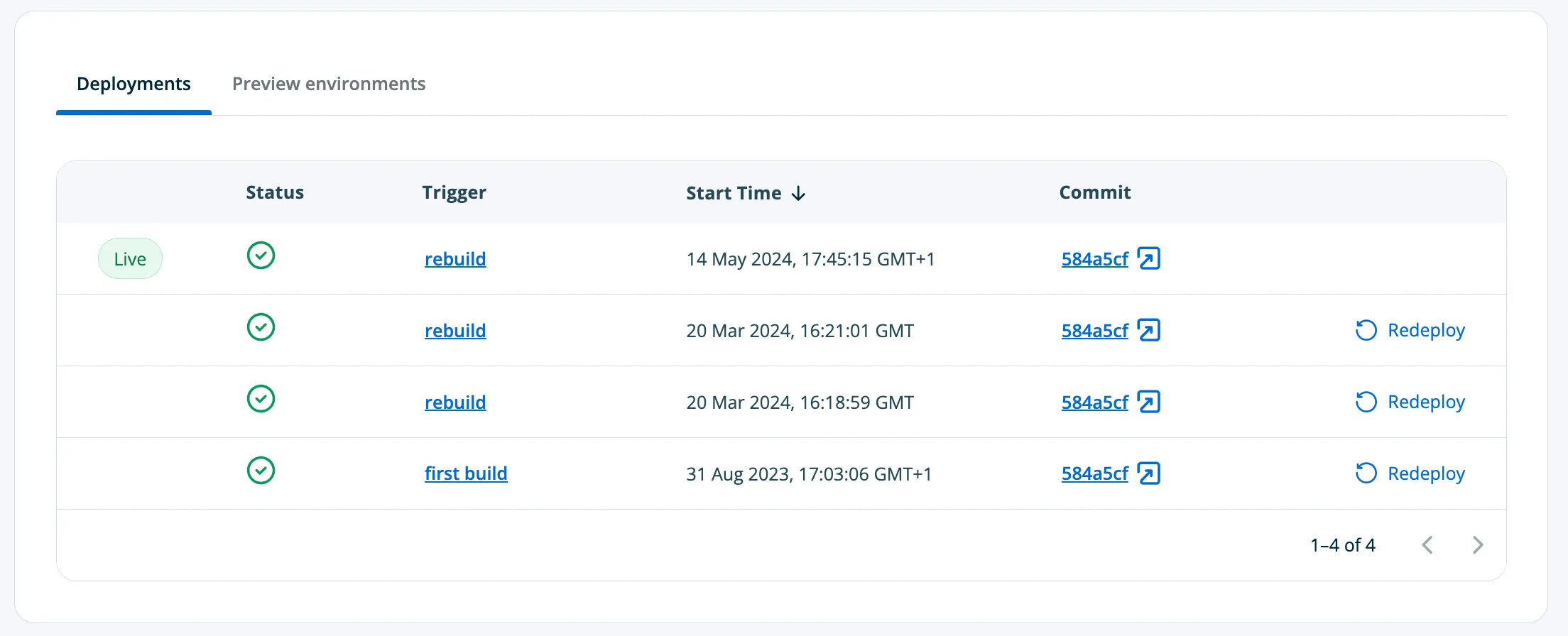 Live tag on Headless Platform builds