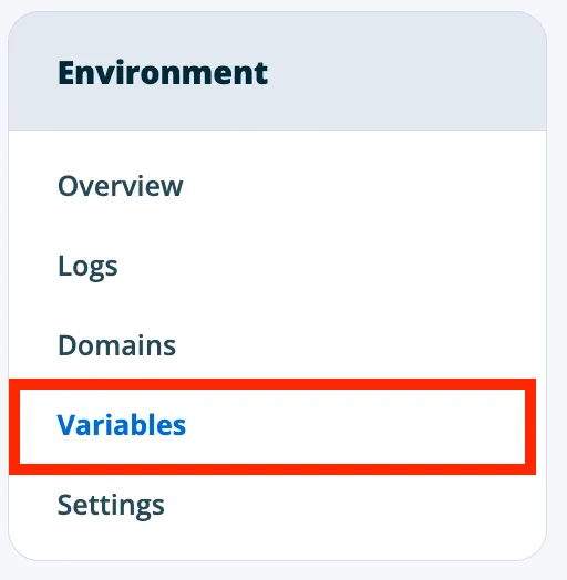 SubMenu Variables Item