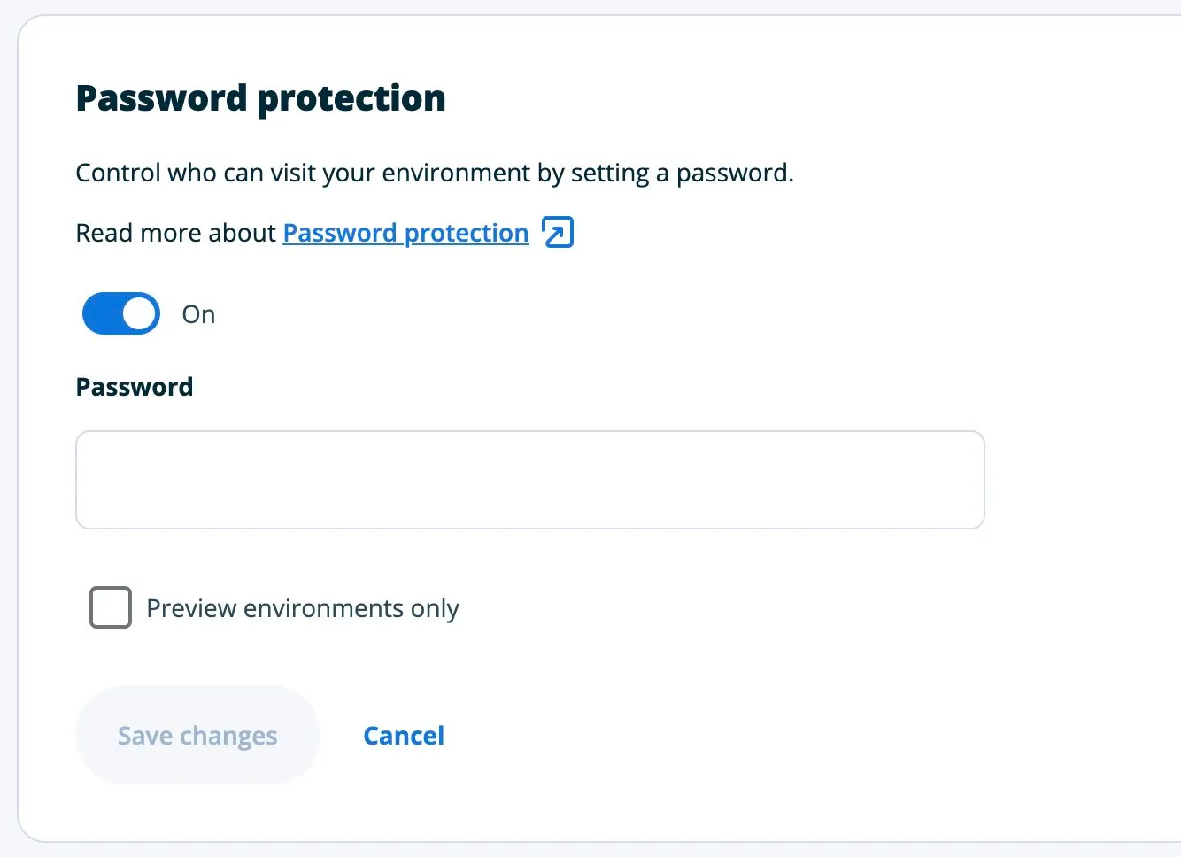 Password form