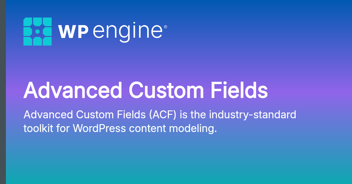 Advanced Custom Fields | Documentation