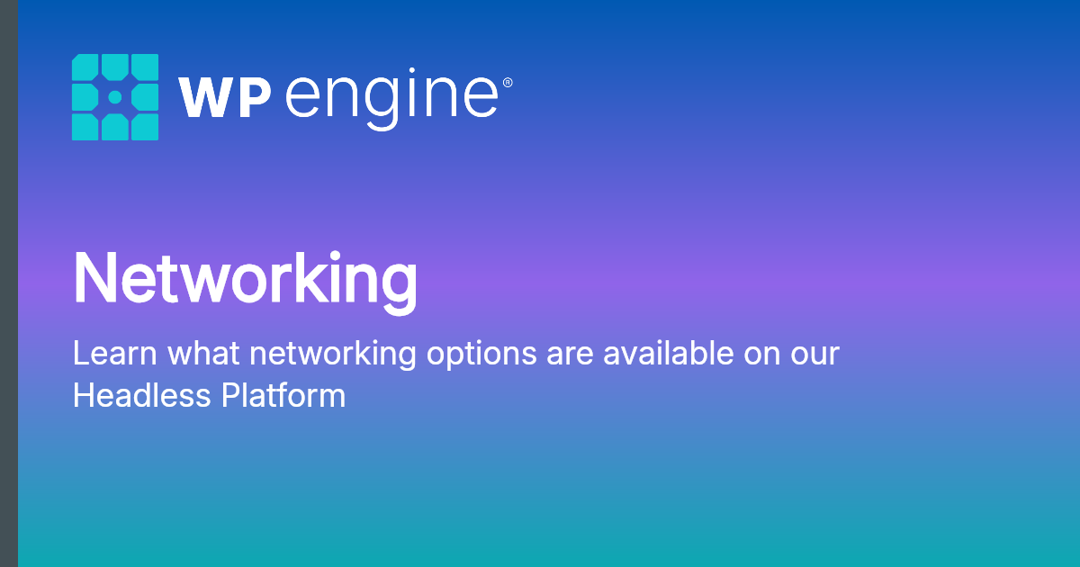 Networking | Documentation
