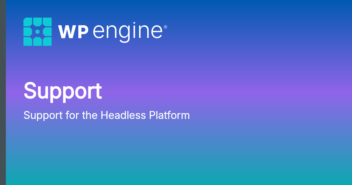 Support | Documentation