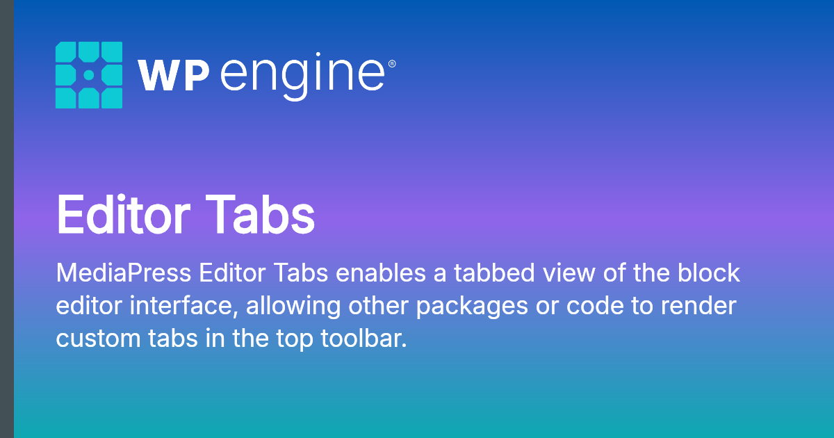 Editor Tabs | Documentation